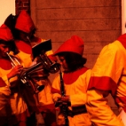 Muziekkorps van Gits neemt deel aan Kattenstoet, 1972