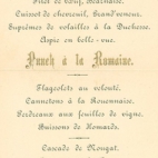 Franstalige menukaart 1892
