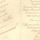 Franstalige menukaart  1911