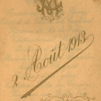 Franstalige menukaart 1913 (2)