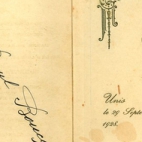 Franstalige menukaart 1928