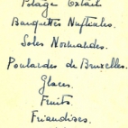 Franstalige menukaart 1950