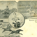 Postkaart van het Barnum en Bailey circus met paardenshows