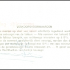 Factuur van Arthur Meeuws, Roeselare, 1970