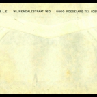 Briefomslag MBLE, Roeselare, 1973