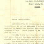 Een schrijven van de NV Bank van Roeselare, Roeselare, 1946